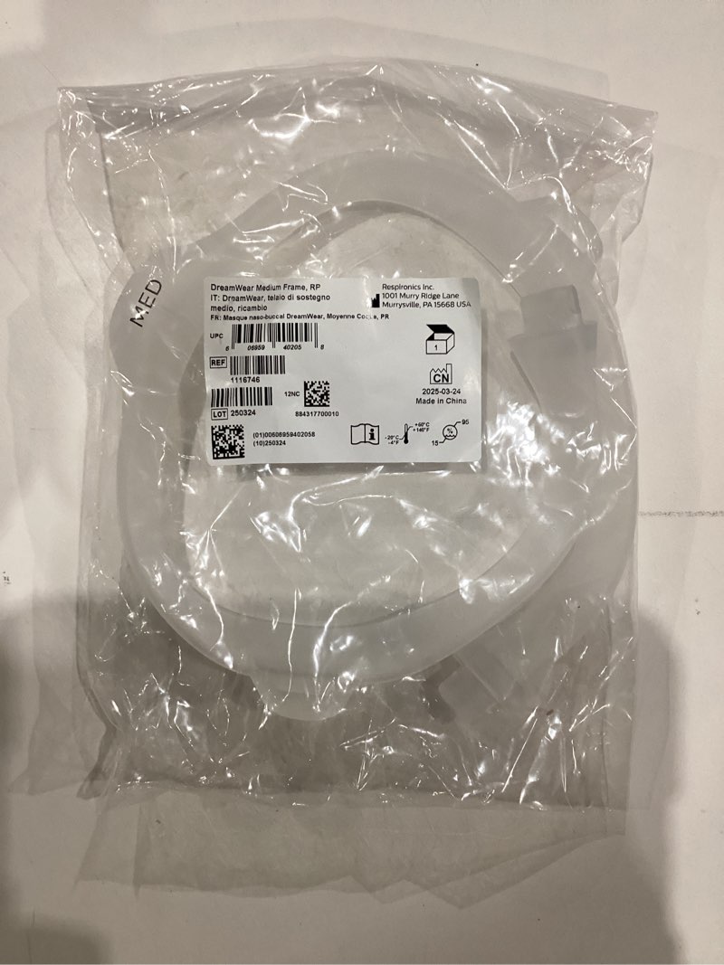 Condition photo showing As Is for Philips Healthcare Respironics DreamWear Frame, Medium