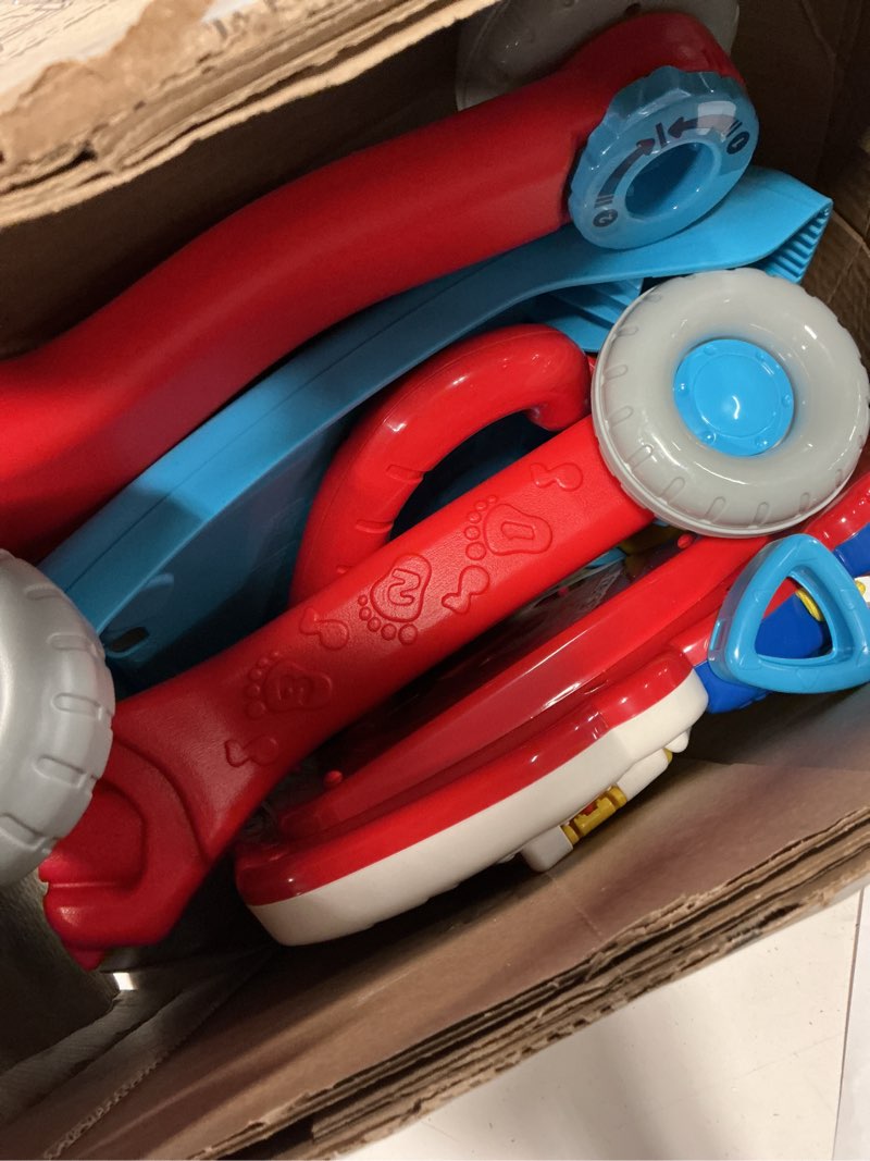 Condition photo showing As Is for vtech sit-to-stand learning walker (frustration free packaging), blue blue walker