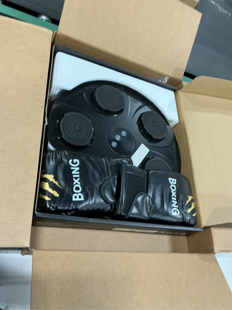 Condition photo showing Good Condition for Music Boxing Machine, Interactive Punching Trainer with Boxing Gloves, Large Size Wall Mounted Electronic Boxing Target for Adult Kids, 9 Modes & 9 Speeds