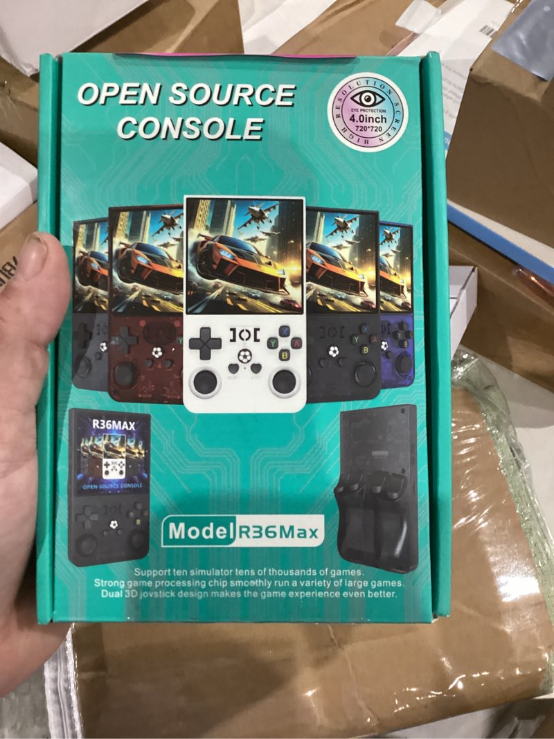 Condition photo showing Good Condition for R36MAX Retro Handheld Game Console, 4.0 inch Retro Gaming Console with 64GB Memory, Video Game Consoles with 4000mAh Battery and 30+ Emulators, Ink Black R36max-transparent Black