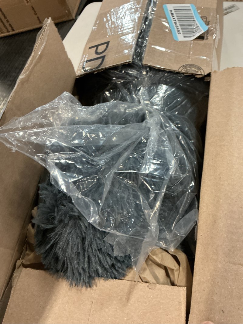 Condition photo showing As Is for NOYAL Round Hooded Donut Dog Bed for Small & Medium Pets - Plush Fluffy Anti-Anxiety Cat Cave Bed with Cover Medium 23.6'' Dark grey