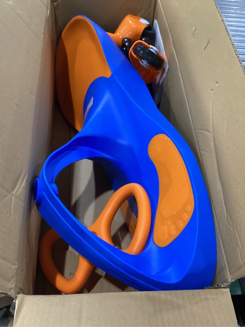Condition photo showing Good Condition for wiggle car - ride on toy for ages 3 and up - toddler ride on toys with no batteries, gears, or pedals just twist, wiggle, and go by lil’ rider (blue and orange)