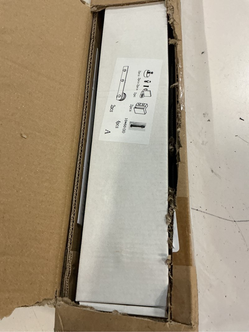 Condition photo showing Good Condition for easelife 6.6 ft heavy duty sliding barn door hardware track kit,straight pulley,slide smoothly quietly,easy install (6.6ft track kit for 36"~40" wide single door) 6.6ft- single door kit