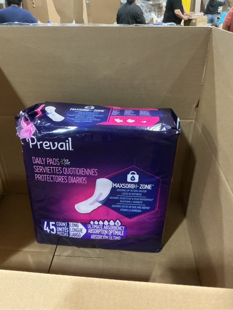 Condition photo showing Good Condition for Prevail Plus | Long Length Incontinence Bladder Control Pads | Ultimate Absorbency | 90 Count (2 packs or 45) 45 Count (Pack of 2)