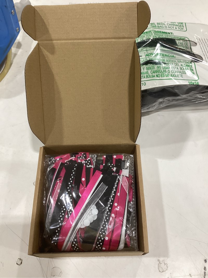 Condition photo showing New/Like New for nosiny 12 pcs cheer keychains cheerleader gifts for team personalized diy bead ribbon keychain kit cheer bag tags for women rose red, black
