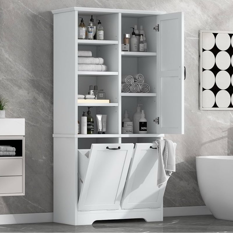 Bathroom Storage Cabinet with Doors and Drawers
