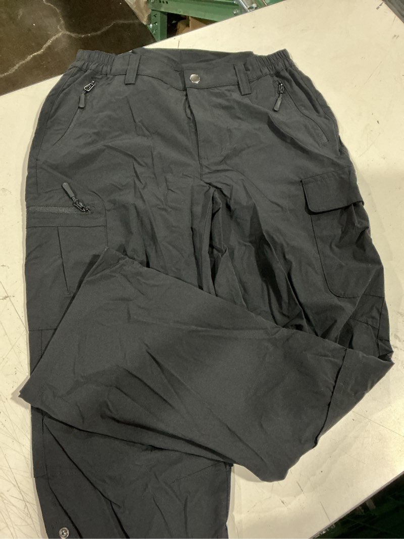 Condition photo showing Good Condition for moosehill women's-hiking-pants-cargo-quick-dry-stretch-lightweight work outdoor pants with 5 deep pockets 8 short black