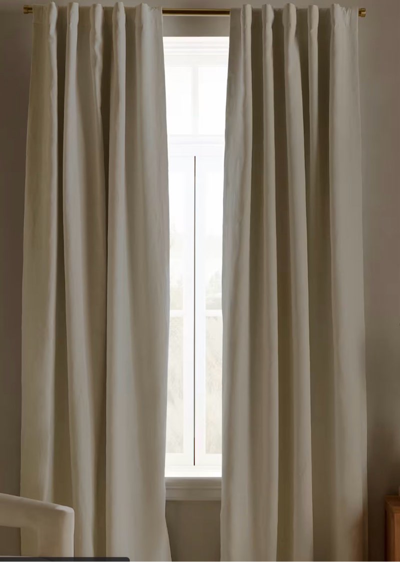 quince european linen blackout curtain 48 in x 96 in