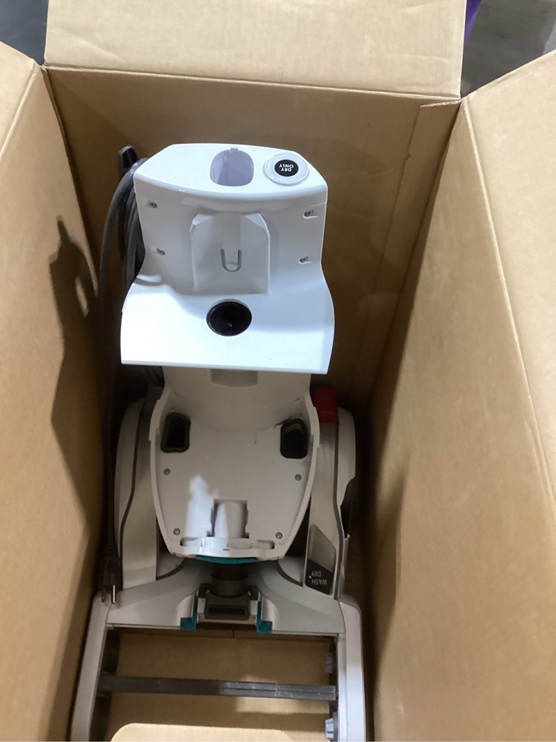 Condition photo showing As Is for Hoover Smartwash Automatic Carpet Cleaner Machine, FH52000, Turquoise