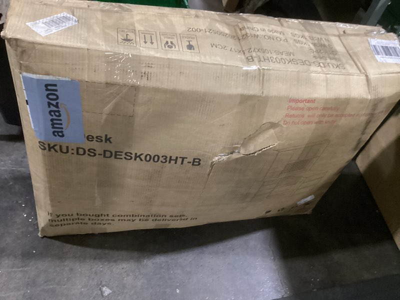 Condition photo showing As Is for KEIKI L Shaped Home Office Desks with LED Light, Pegboard, Hutch, Drawers, Bookshelf & Storage Shelv