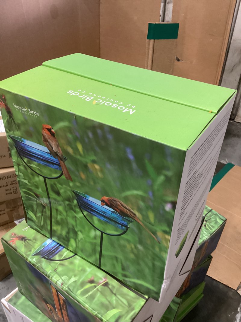 Condition photo showing New/Like New for Mosaic Birds Cuban Garden Stake  M429-200-06  37 Inch Tall  Red