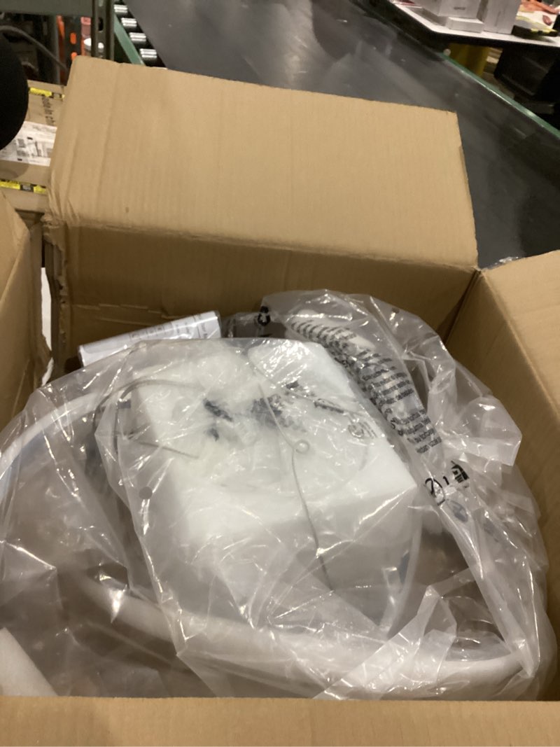 Condition photo showing As Is for MAYNA Modern LED Chandelier for Dining Room, Dimmable LED Pendant Light with Remote, Irregular Infinity Light Fixture for Kitchen Island Over Table, 3 Color Changeable Hanging Lamp, Chrome 19.7 inch Chrome 19.7 inch - With Remote Control