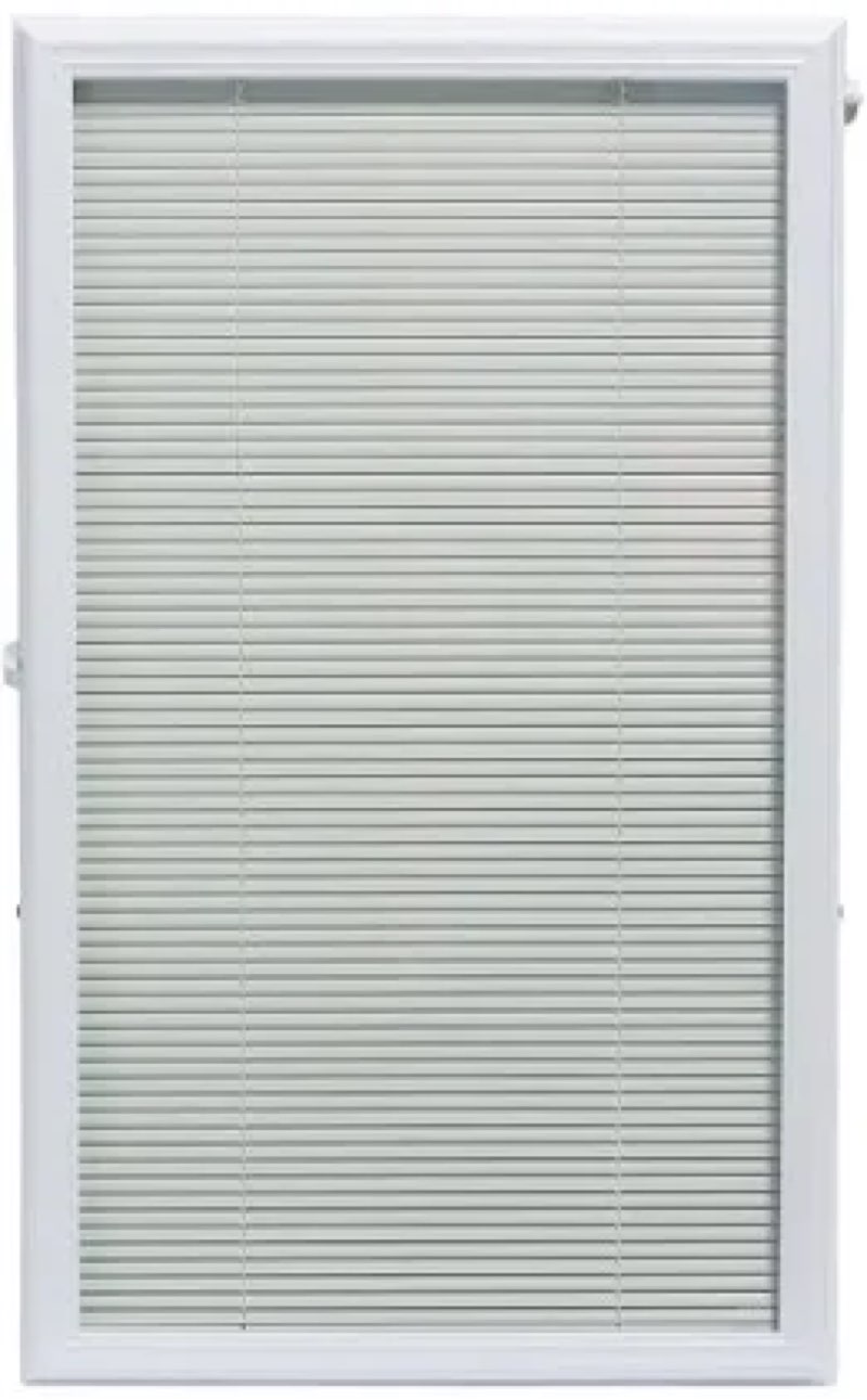 white cordless 22" x 36" aluminum-blinds add-on raised-frame patio-door & window
