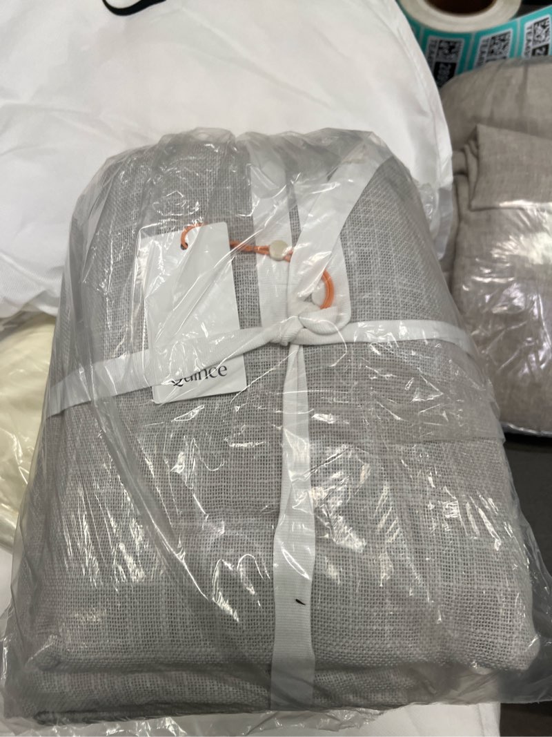 Condition photo showing New/Like New for cotton sheer curtain set (set of 2), 48x84, cloud