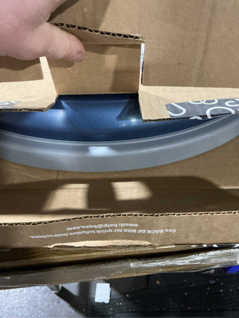 Condition photo showing Good Condition for Bosu Balance Ball Exercise Trainer, Home Gym Equipment w/ Guided Workouts & Pump, 26", Blue - Inflatable Fitness Platform for Strength Training, Standing, Balancing, and Core Workout Light Blue/Black