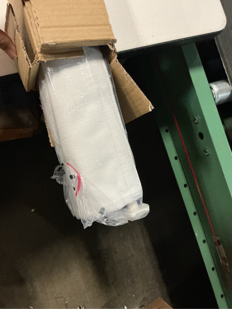 Condition photo showing Good Condition for no drill cordless roman shades for windows, 34" w × 64" h - 100% blackout - linen - mist white 100% blackout - linen - white 34" w × 64" h