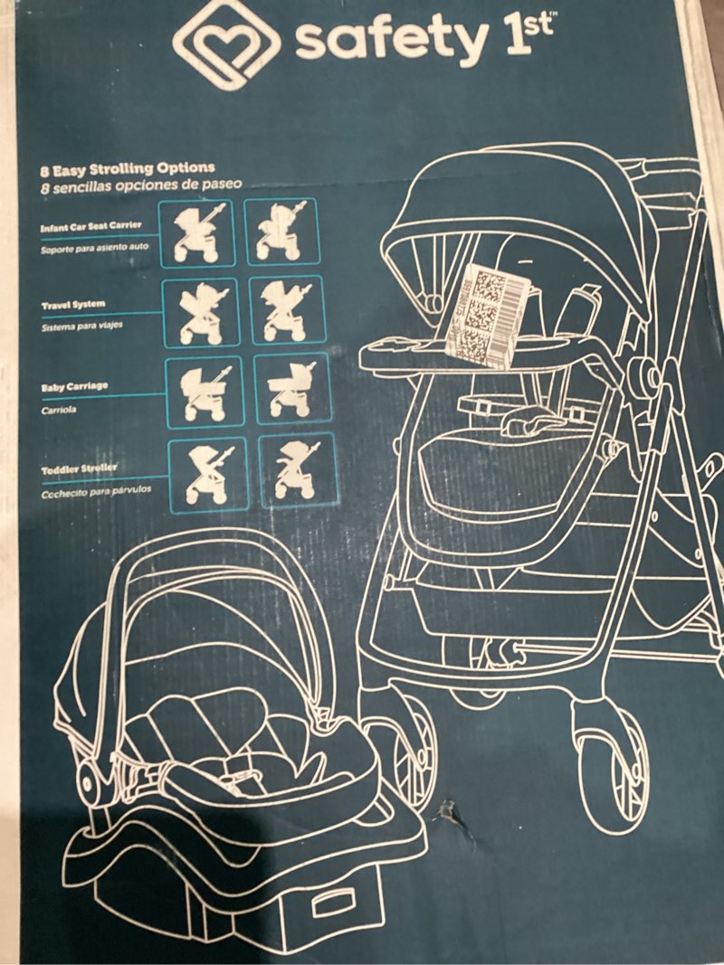 Condition photo showing As Is for Safety 1st Grow and Go Flex 8-in-1 Car Seat Stroller Combo, Baby Stroller Travel Systems for Infants 4-30 lbs, Stroller and Carseat Combo Set, Forest Tide