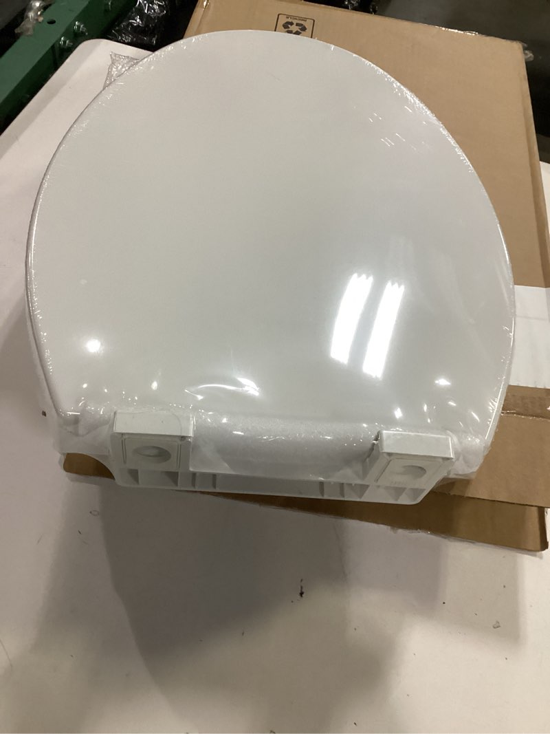 Condition photo showing New/Like New for toilet seat with toddler seat elongated, pp material family toilet seat cover, soft close adult & toddler seats, easy to clean, safe potty training solution for kids, bathroom upgrade for home
