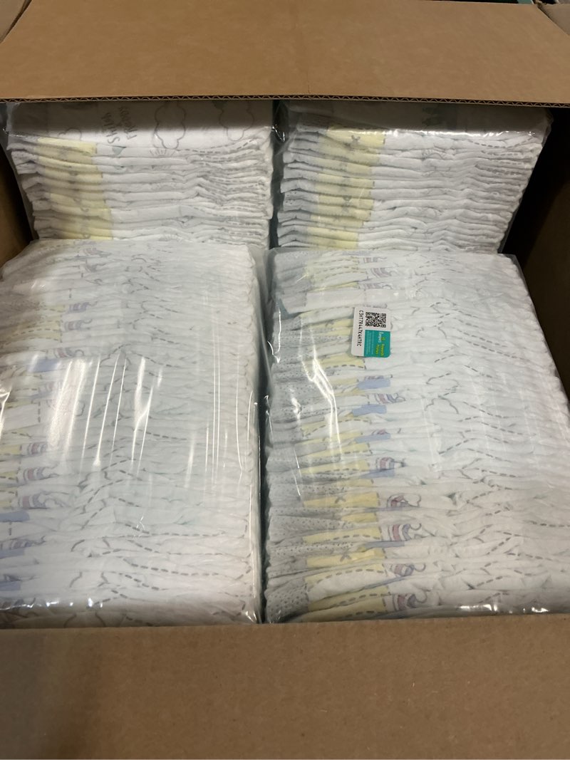 Condition photo showing New/Like New for pampers swaddlers diapers, size 2 (10-22 lbs), 186 count, absorbent, keeps baby dry and comfortable, skin safe disposable baby diaper (packaging may vary) size 2 186
