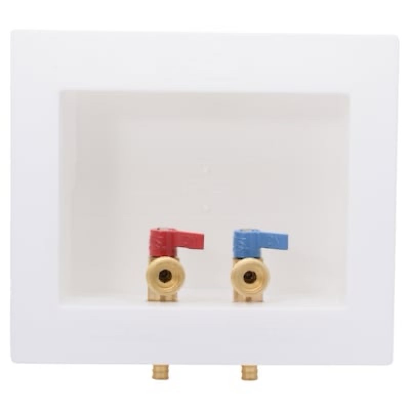 sharkbite quarter turn ball valve pex washing machine outlet box