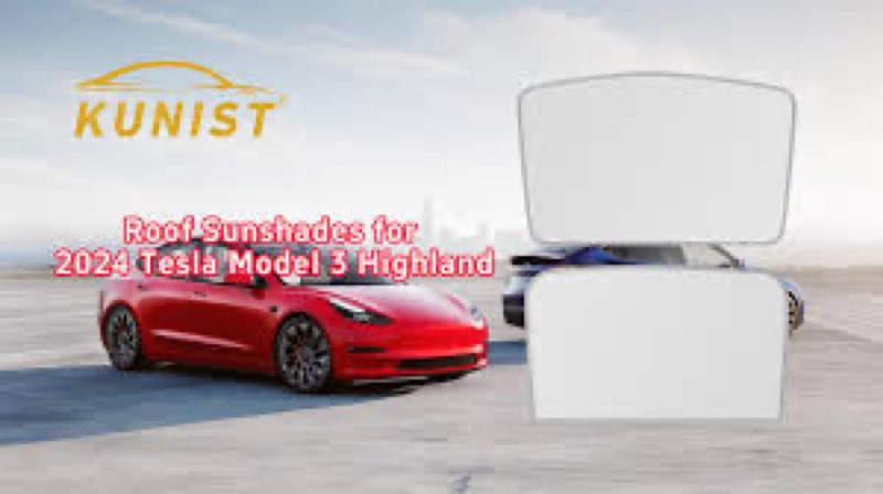 (Similar )2025 Upgraded Tesla Model 3 Roof Sunshade High-Efficiency Heat-Insulating and Sun-Shading ice Silk B