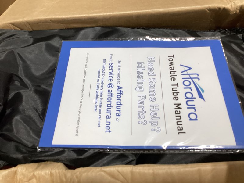 Condition photo showing As Is for affordura towable tubes for boating tubes for boats to pull | boat tubes and towables with quick connector and storage bag 1-3 rider