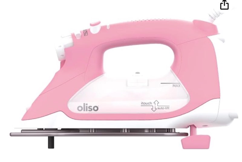 oliso tg1600 proplus auto-lift steam iron, quilting sewing & clothes, 1800w