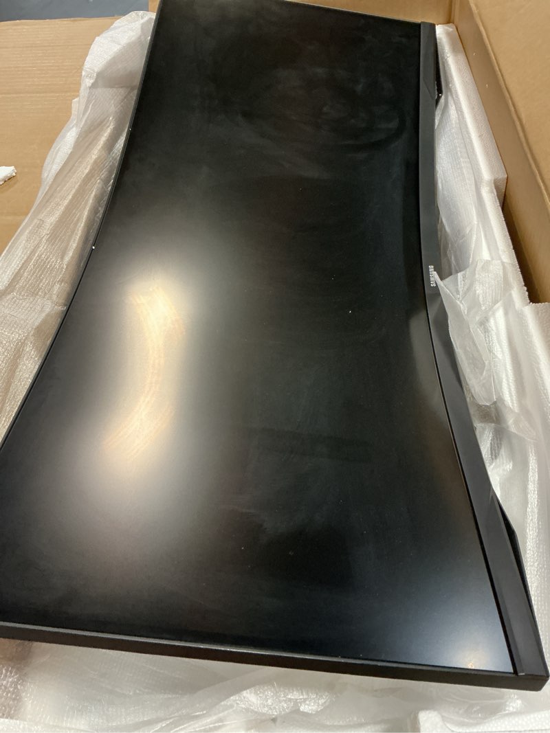 Condition photo showing As Is for Samsung - 34” Odyssey G5 1000R Curved 1ms 165Hz QHD FreeSync Prem Gaming Monitor - Black