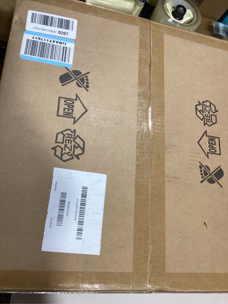 Condition photo showing Good Condition for 20" Boho Ceiling Fan with Light, Rattan Caged Flush Mount Ceiling Fan with Light Remote Control, Enclosed with 6 Speeds for Bedroom, Living Room, Foyer, Nursery (Beige)