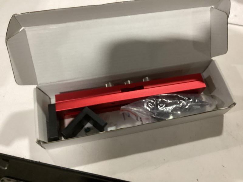 Condition photo showing Good Condition for cabinet hardware jig – adjustable drill guide template for knobs & handles precision hole locator for diy cabinet installation fits 2.5" to 7.5" spacing large