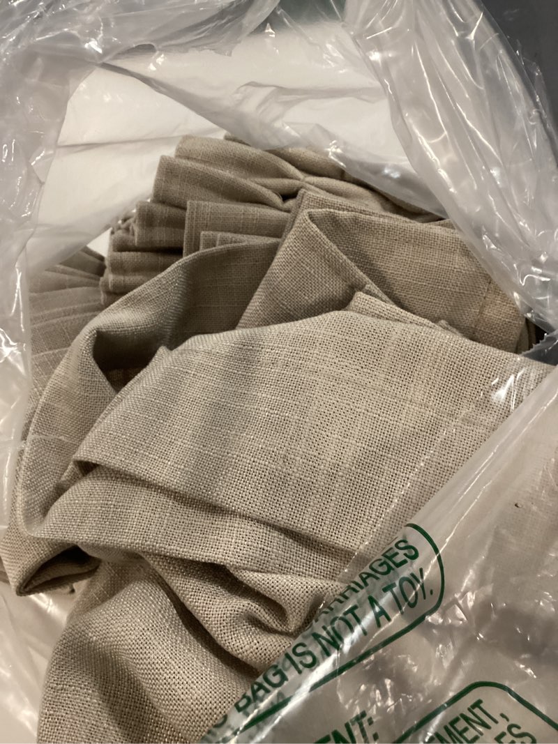 Condition photo showing Good Condition for taupe burlywood pinch pleated linen curtains 96 inches long for living room bedroom 2 panels light filtering pinch pleat hooks rings back tab neutral country farmhouse 96 inch window curtain drapes burlywood birch 40"w x 96"l (pack of 2)