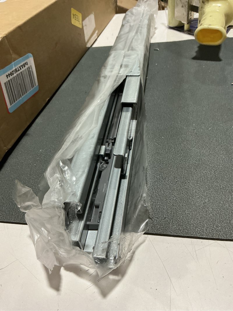 Condition photo showing As Is for 1 pair 12 inch (300mm) soft close undermount drawer slides,100lb load capacity full extension concealed bottom mount drawer glides rails with 3d locking device 1 12 inch