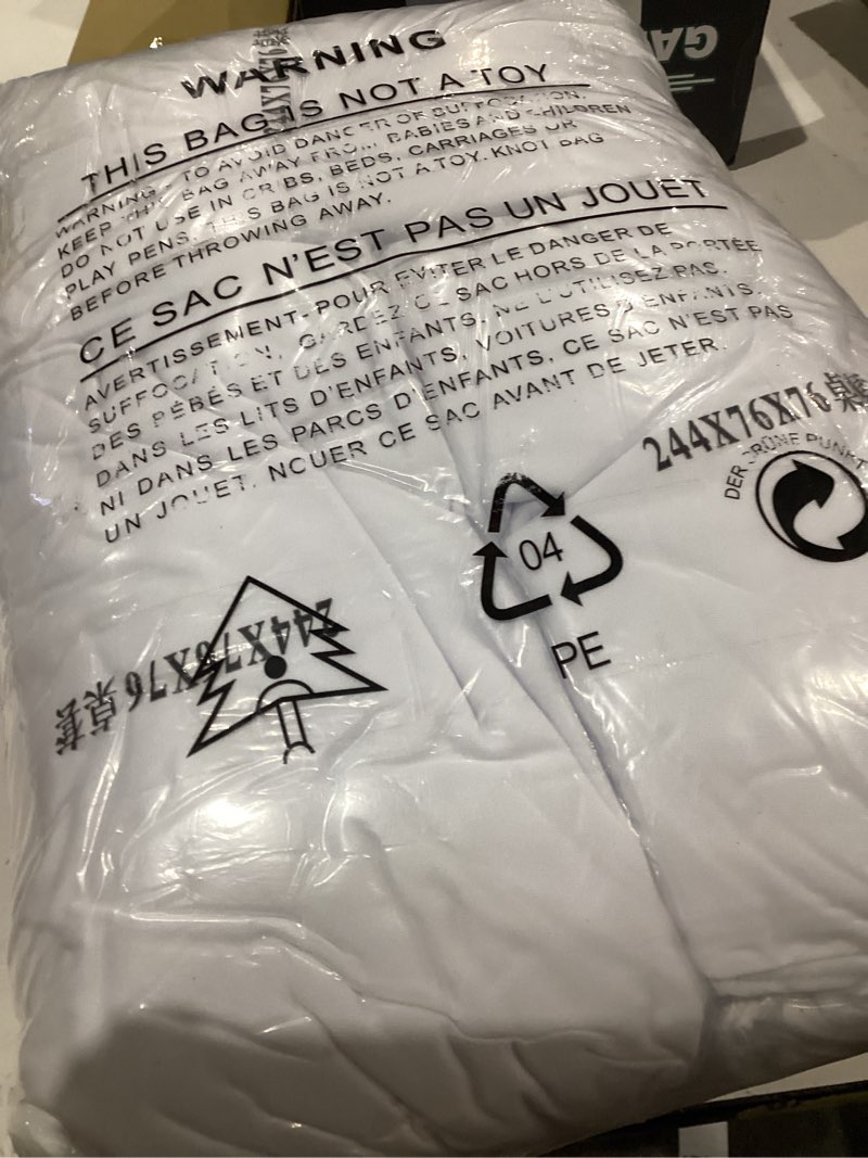 Condition photo showing As Is for haisiwlkj 6 pack table cloth 8ft white tablecloths for rectangle folding table spandex fitted stretc
