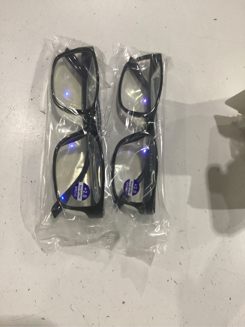 Condition photo showing New/Like New for gaoye professional reading glasses for all day - computer readers with blue light protection - value pack b1-5 pack light black 2.0 x