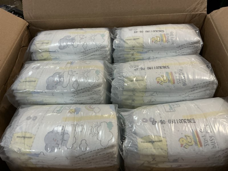 Condition photo showing New/Like New for pampers swaddlers diapers, size 2 (10-22 lbs), 186 count, absorbent, keeps baby dry and comfortable, skin safe disposable baby diaper (packaging may vary) size 2 186