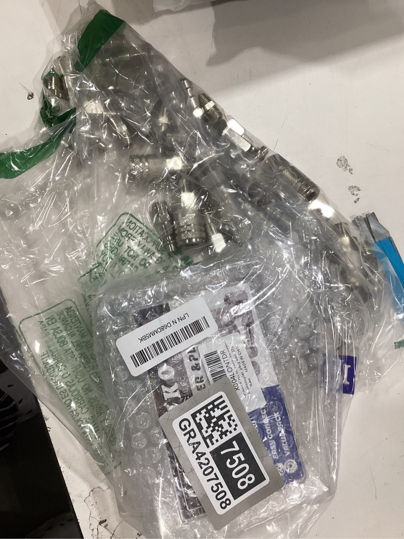 Condition photo showing Good Condition for 67pcs air coupler and plug kit,1/4 inch npt air tool fittings set, quick connect air hose fittings air compressor accessories