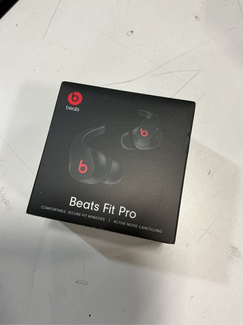 Condition photo showing New/Like New for Beats Fit Pro (1st Gen) - True Wireless Noise Cancelling Earbuds - Active Noise Cancelling - Sweat Resistant Earphones, Compatible with Apple & Android, Class 1 Bluetooth®- Beats Black Beats Black Fit Pro Without AppleCare+