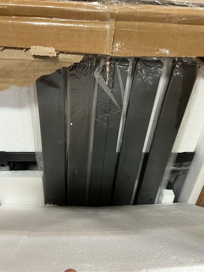 Condition photo showing Good Condition for VOWNER 55-75 Gallon Fish Tank Stand - Metal Aquarium Stand, 48.4" x 14.9" x 29.5" Heavy Duty Reptile Tank Stand, Adjustable 2-Tier Fish Tank Rack Shelf for Home Office, Tank not Included, Black Black 48.4" x 14.9" x 29.5"