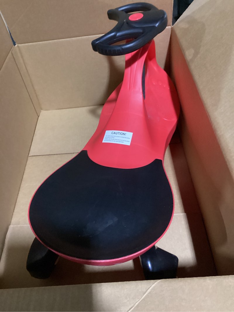 Condition photo showing As Is for (similar to) wiggle car - ride on toy for ages 3 and up - toddler ride on toys with no batteries, gears, or pedals just twist, wiggle, and go by lil’ rider (red) red and black