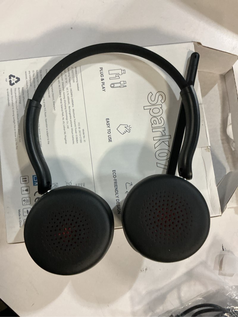 Condition photo showing Good Condition for tecknet wireless headset, bluetooth headset with noise cancelling microphone - rechargeable bluetooth v5.2 headphones, 50h playtime & mic mute, on ear headphones for trucker/remote work/call center