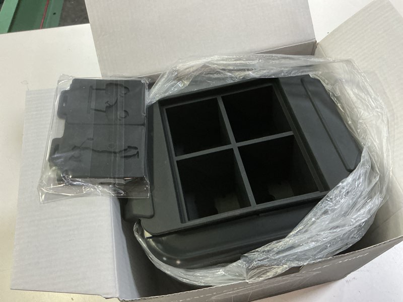 Condition photo showing Good Condition for clear square ice cube maker mold for whiskey bourbon, golf gifts for men, golf accessories stocking stuffers for men, 4 golf theme ice stamp included golf printed clear ice mold