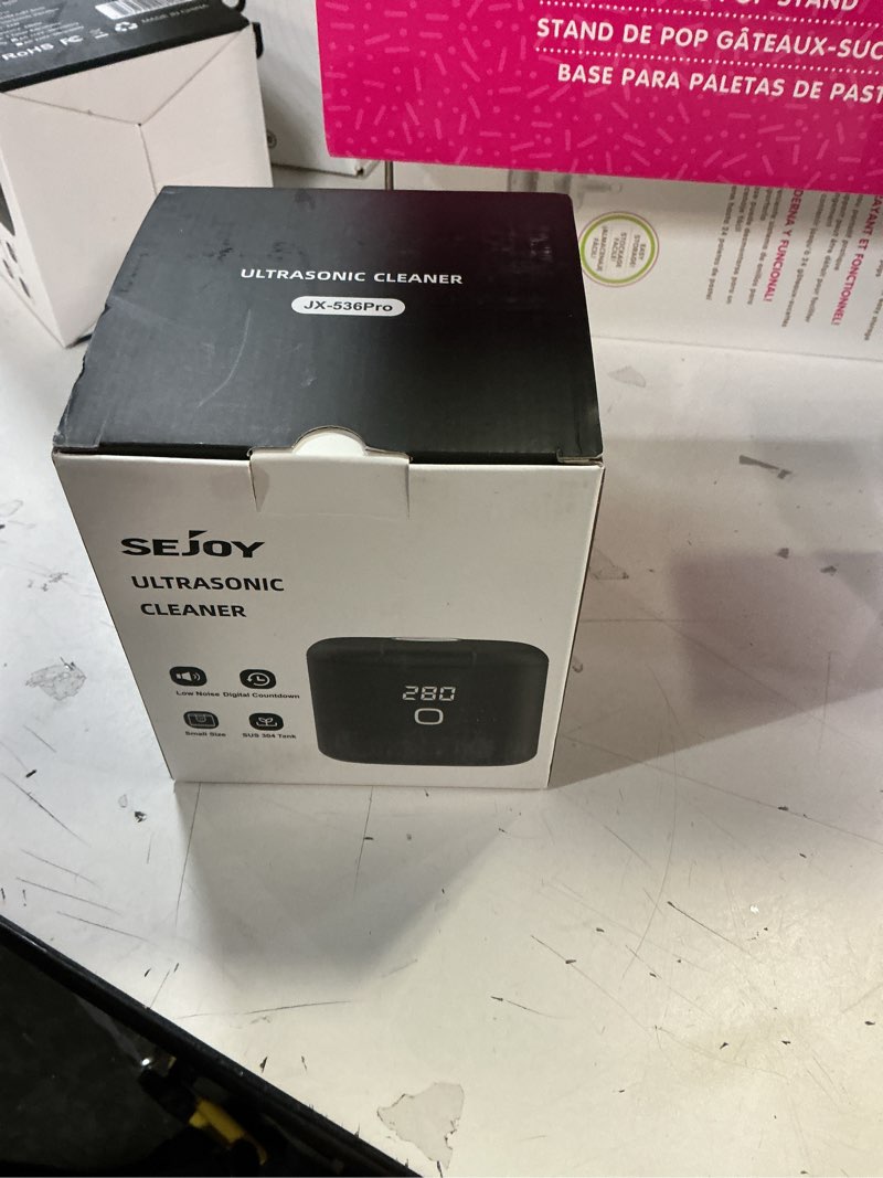 Condition photo showing New/Like New for Sejoy 45kHz Ultrasonic Retainer Cleaner, Double Denture Cleaning Machine with Digital Timer, Cleaner