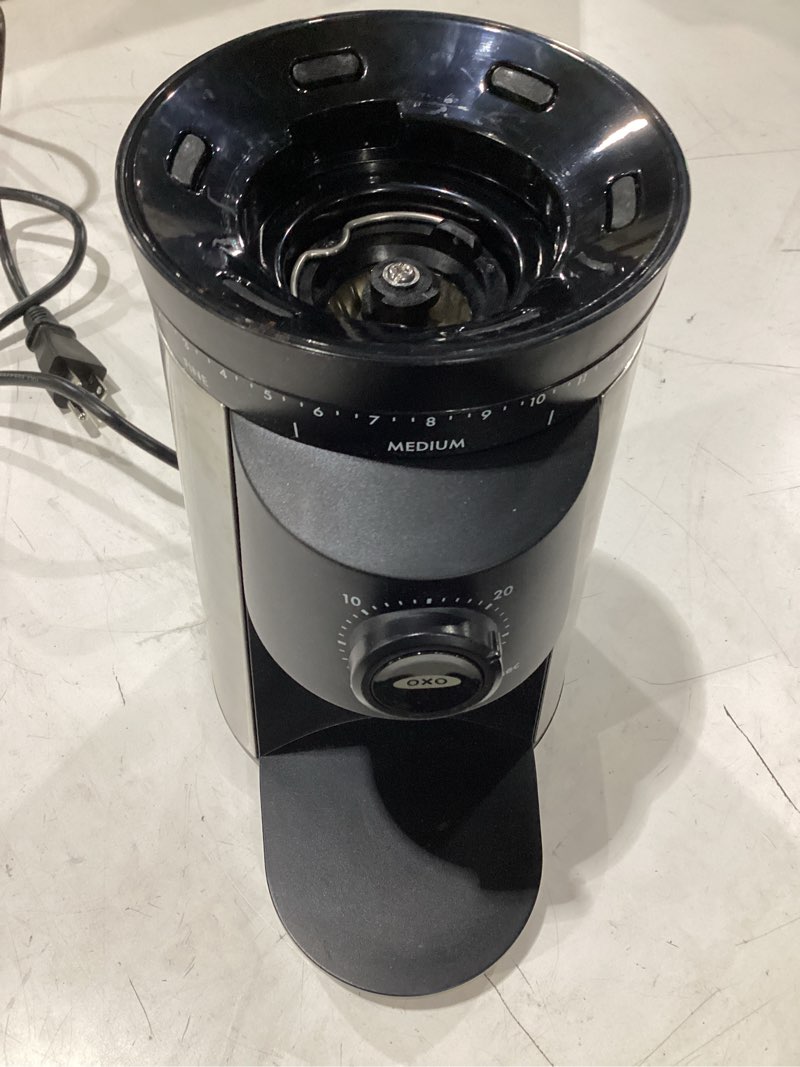 Condition photo showing Good Condition for oxo brew conical burr coffee grinder - silver, stainless steel burrs, one-touch automatic smart grind