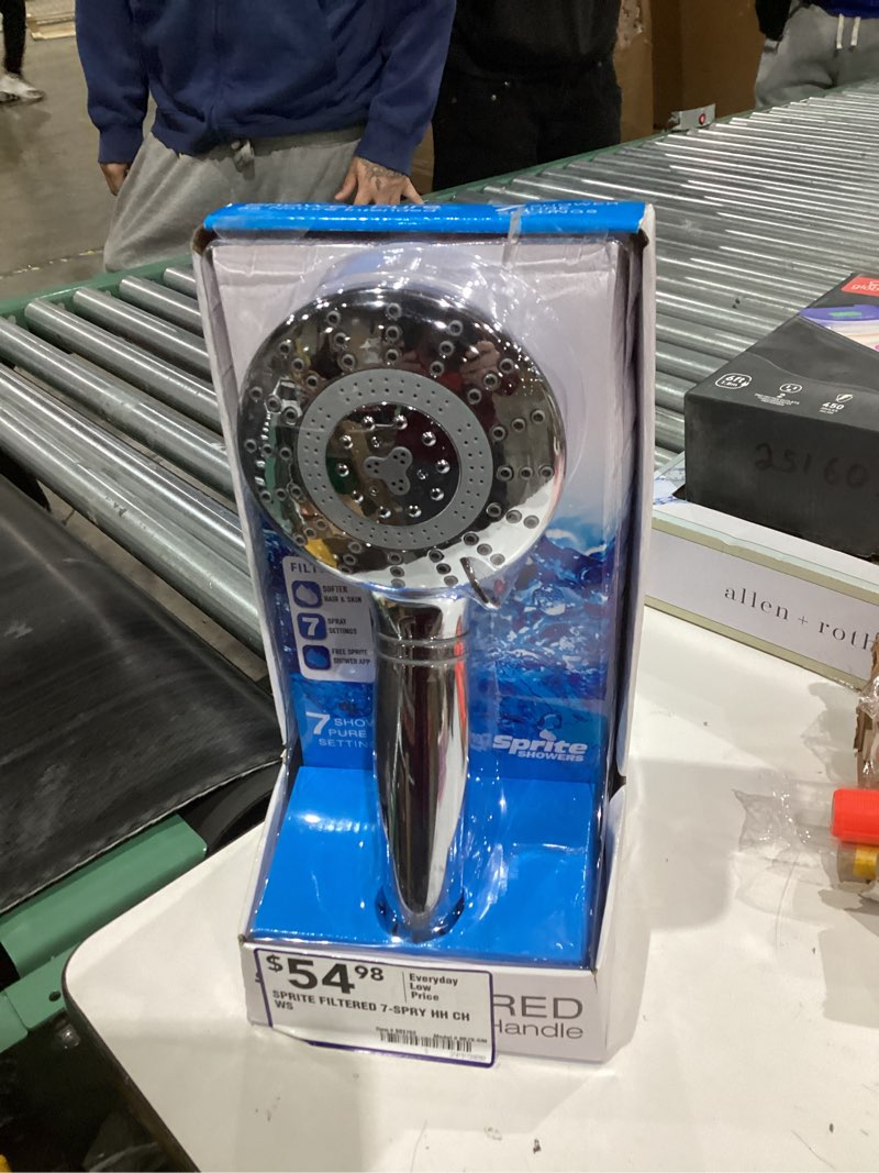 Condition photo showing New/Like New for Sprite Showers Pure 7-Setting Filtered 1.75GPM Shower Handle in Chrome