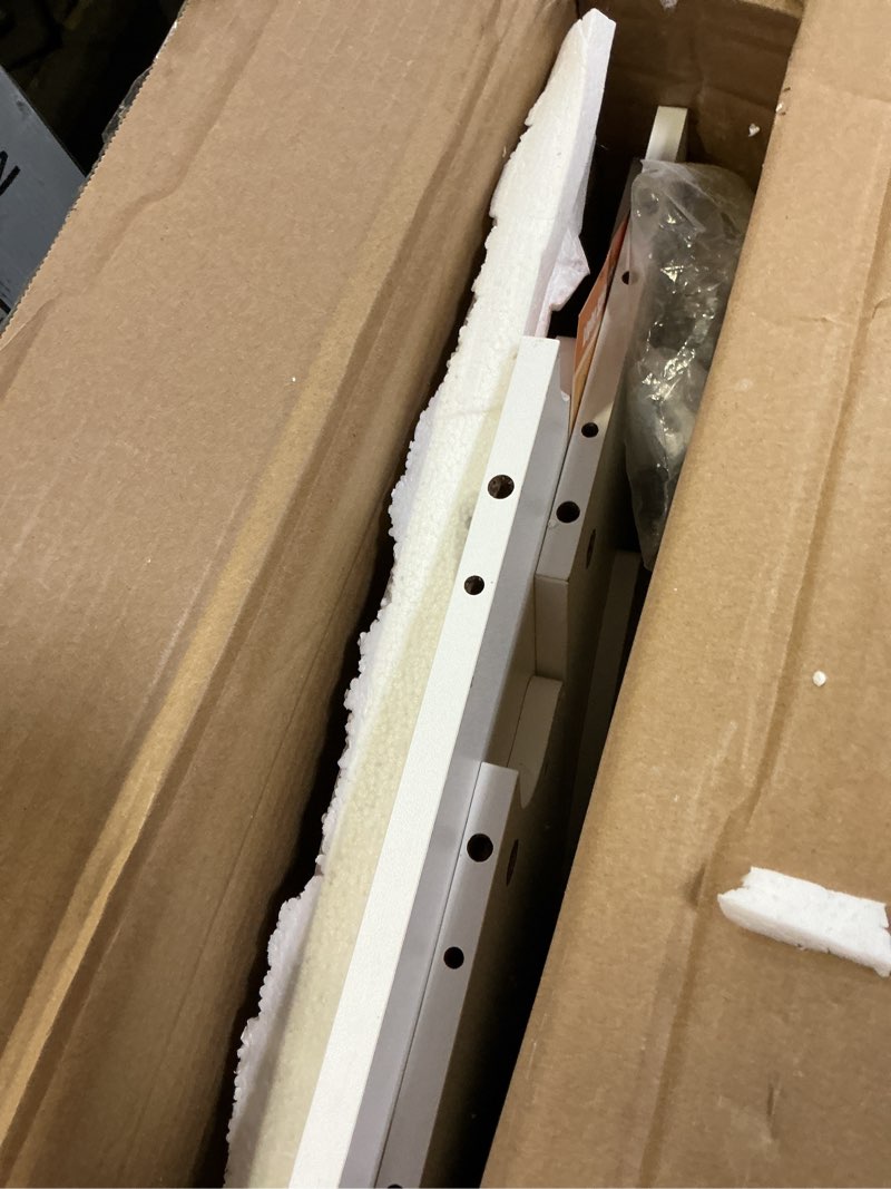 Condition photo showing As Is for hoctieon 5-tier corner shelf with led light, christmas tree shaped corner bookshelf with storage, retro corner shelf stand, wood ladder bookcase, space-saving display storage rack, white