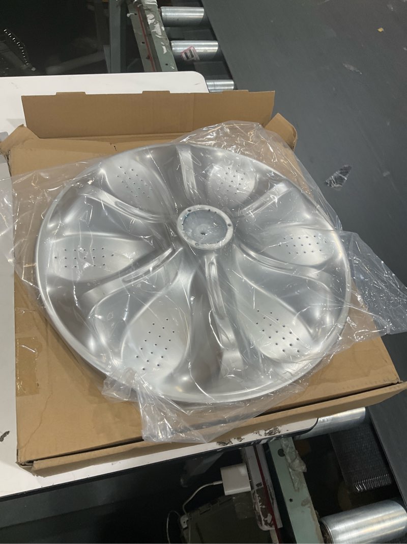 Condition photo showing As Is for agz72909711 agitator plate without washer pulsator cap compatible with lg washer agz72909702 washplate pulsator assembly lg washer parts replaces: ap6800730, 4873462, agz72909703, ps12588963