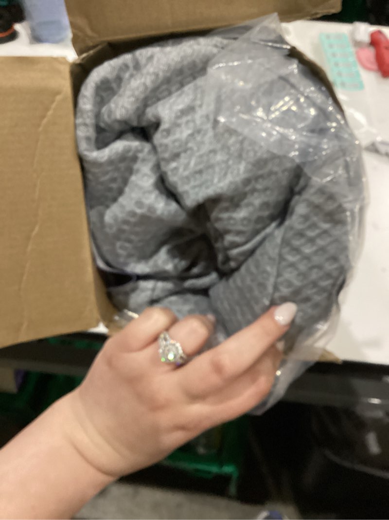 Condition photo showing Good Condition for Cervical Neck Pillow for Pain Relief Sleeping, Contour Memory Foam Pillows, Ergonomic Side Sleeper Pillows for Adults, Orthopedic Neck Support Pillow for Back Stomach Sleepers-King Size King size-28.4''Lx16.5''Wx5.5''H Dark Grey&grey-grid