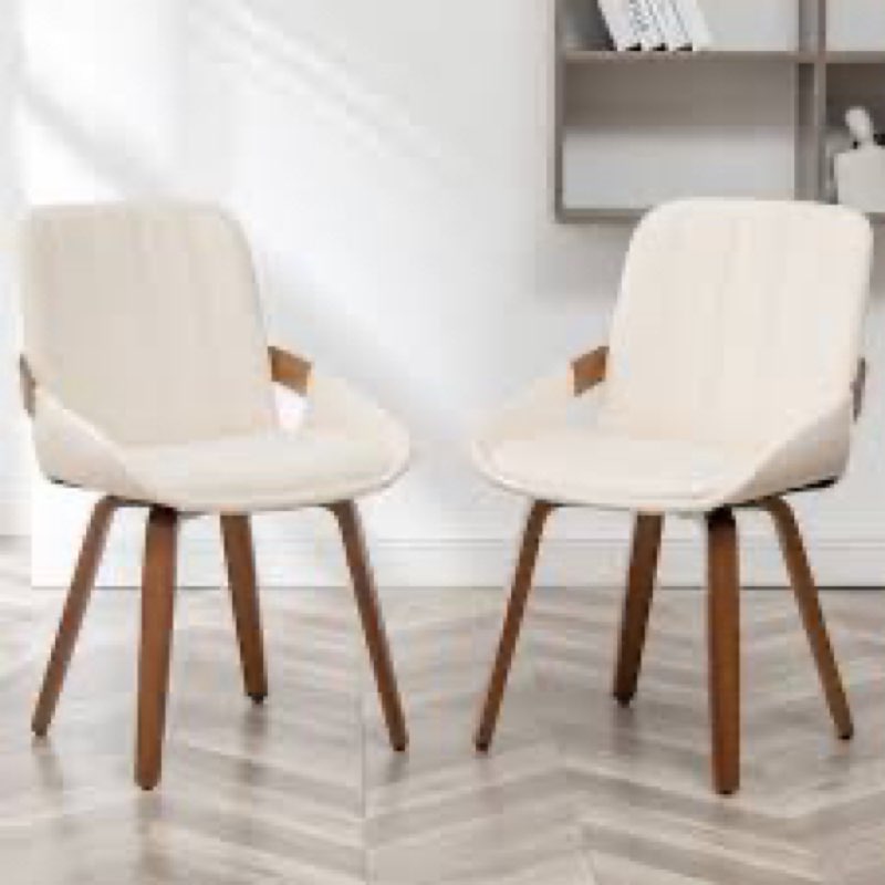 Modern Upholstered Faux Leather Dining Chairs