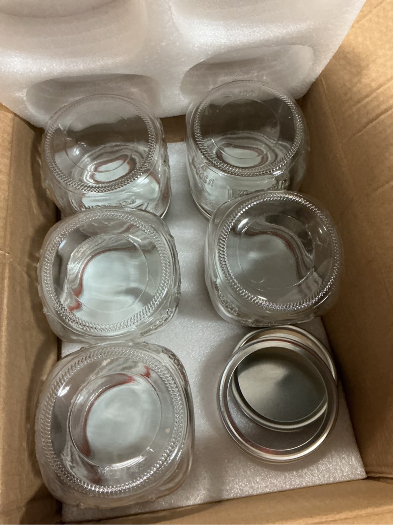 Condition photo showing Good Condition for ieavier 6pcs wide mouth mason jars 16oz with airtight lids and bands, canning jars with crystal glass for food storage, spice jars, canning, diy projects, jam, jelly, honey, preserving, drinking 16oz-6pack