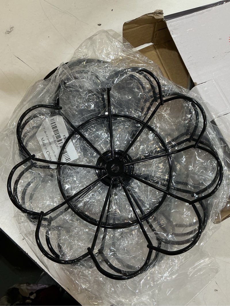 Condition photo showing As Is for rowise k-cup pod carousel holder and organizer for 36 pods - spins 360 degrees, detachable, modern metal design in black for home and office counters black 36 pods capacity